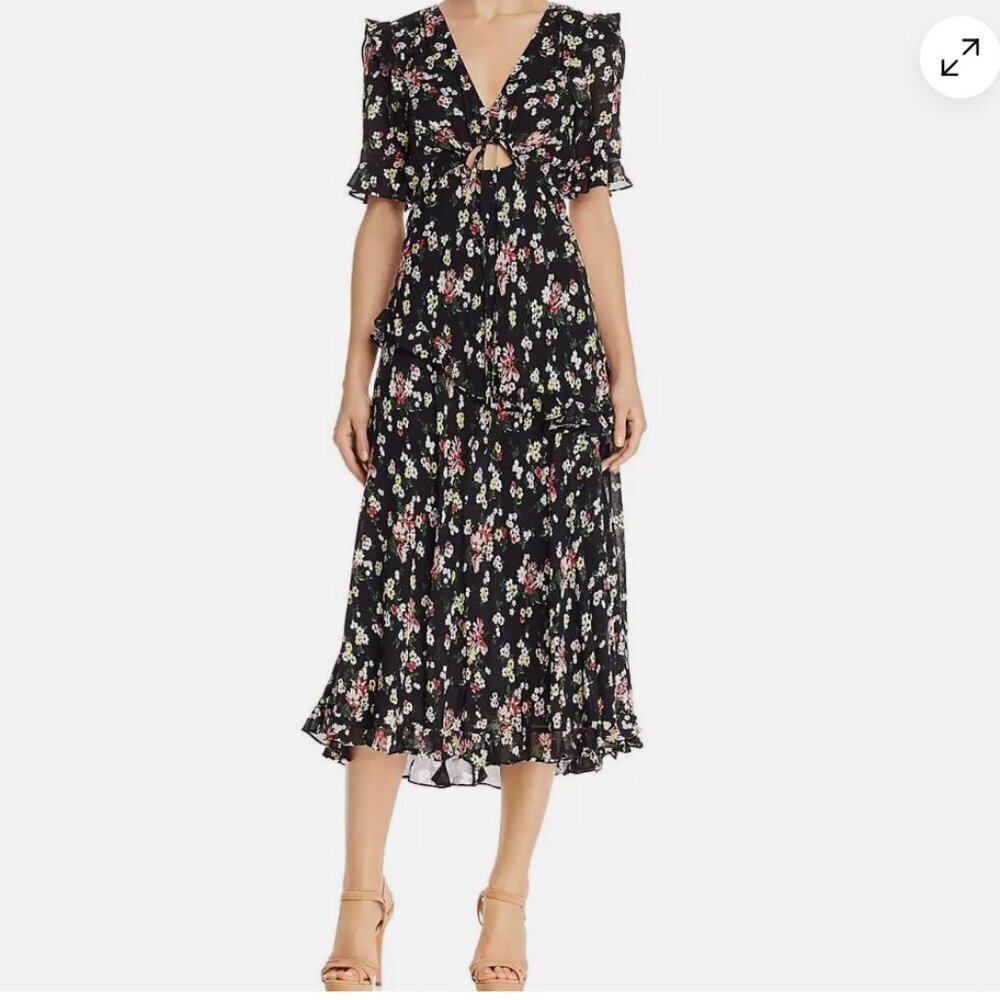 Jill Jill Stuart Ruffle Floral midi Dress